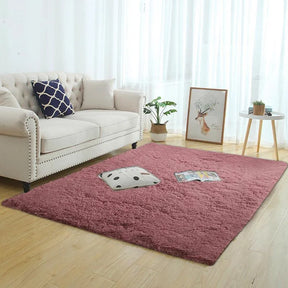 Tapete em Plush Rosa Escuro