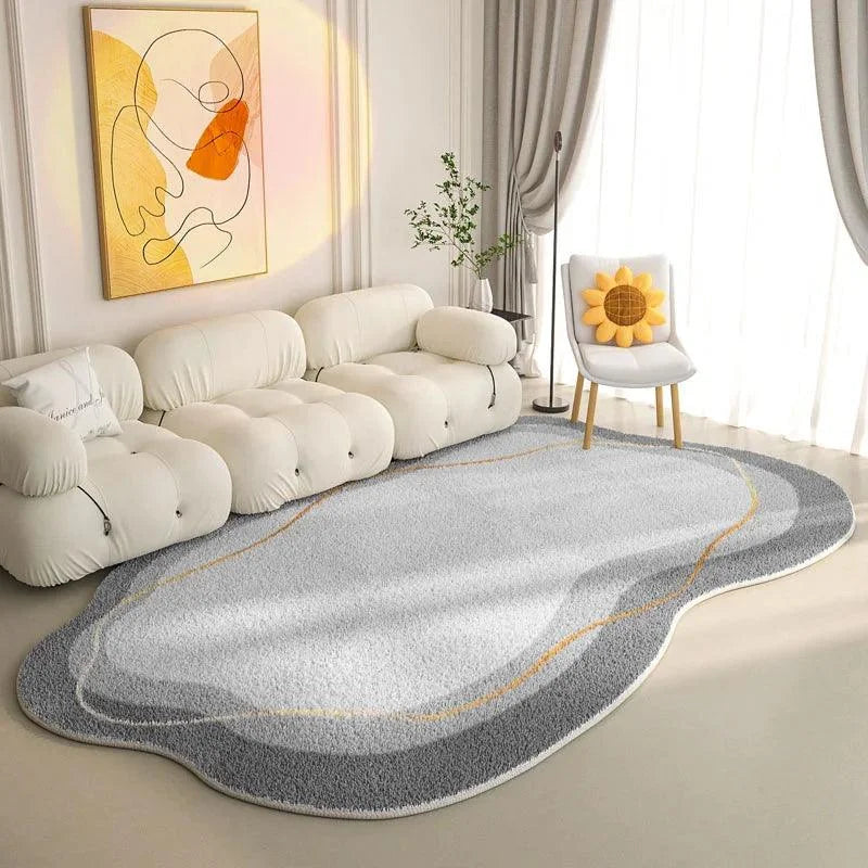 Tapete Luxuoso de Formato Irregular Confort Moderno