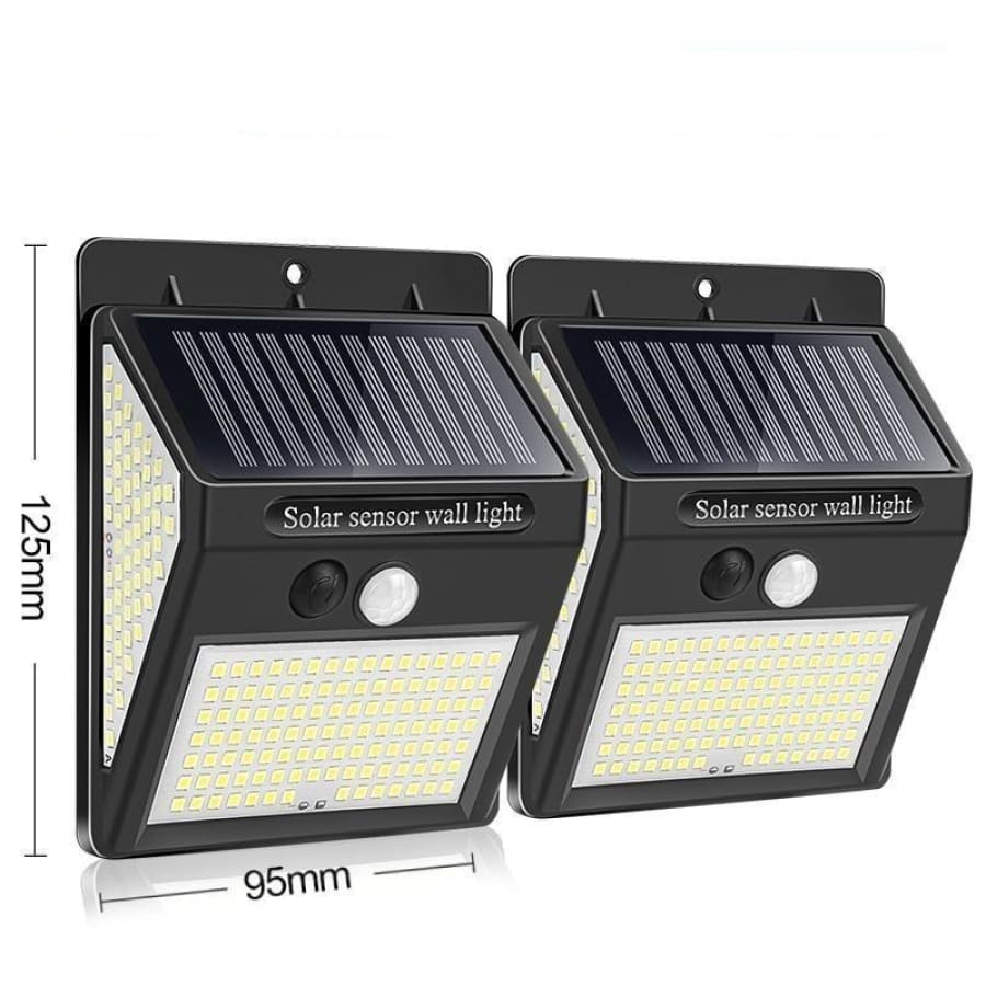 Arandela Externa Led Luz Solar Sensor De Movimento 2 Uni - 228Leds 4 Modos 810