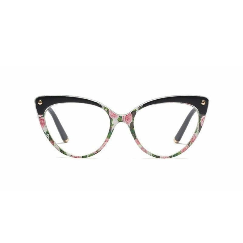 Armação de Óculos de Grau Feminino Estilo Gatinho - FRETE GRÁTIS - Super Mix Store Floral