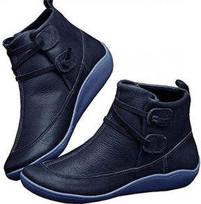 Bota Feminina Cano Curto Confortável Azul / 34 968