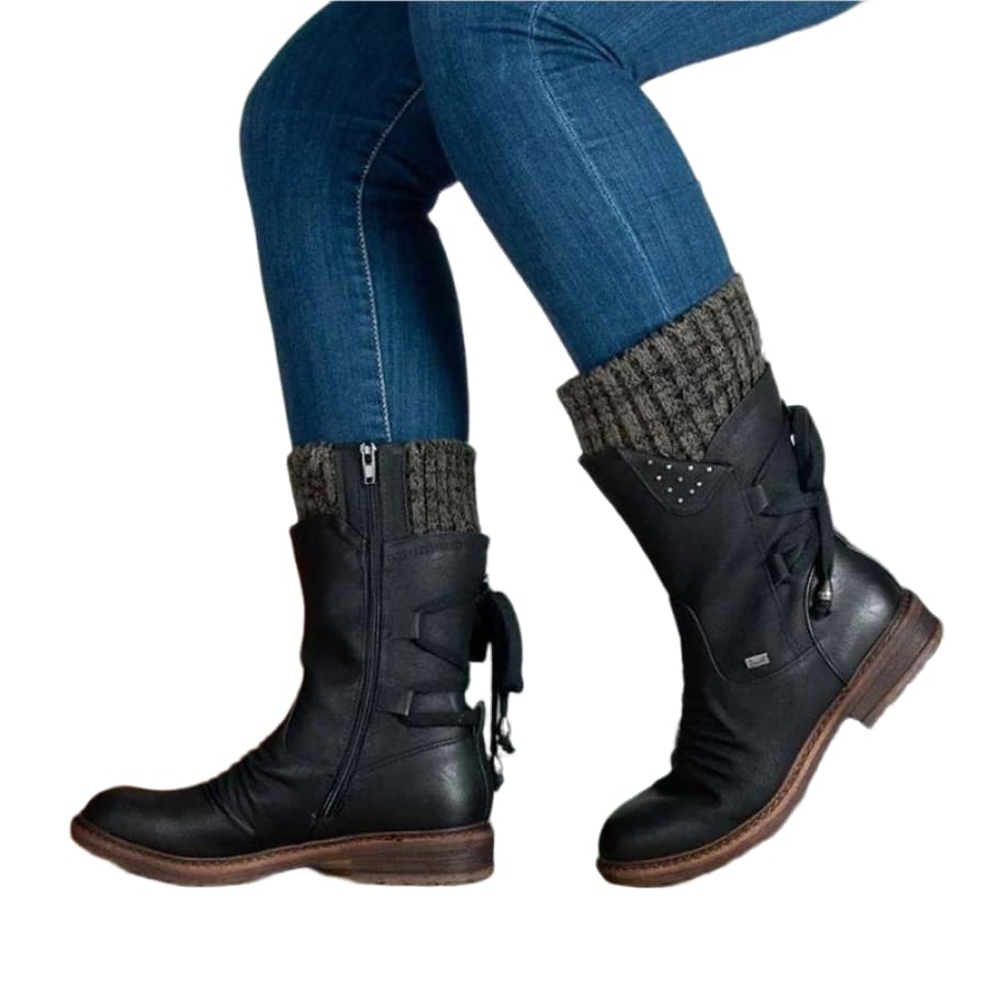 Bota Inverno Feminino Countryside Com Salto Preto / 33 983