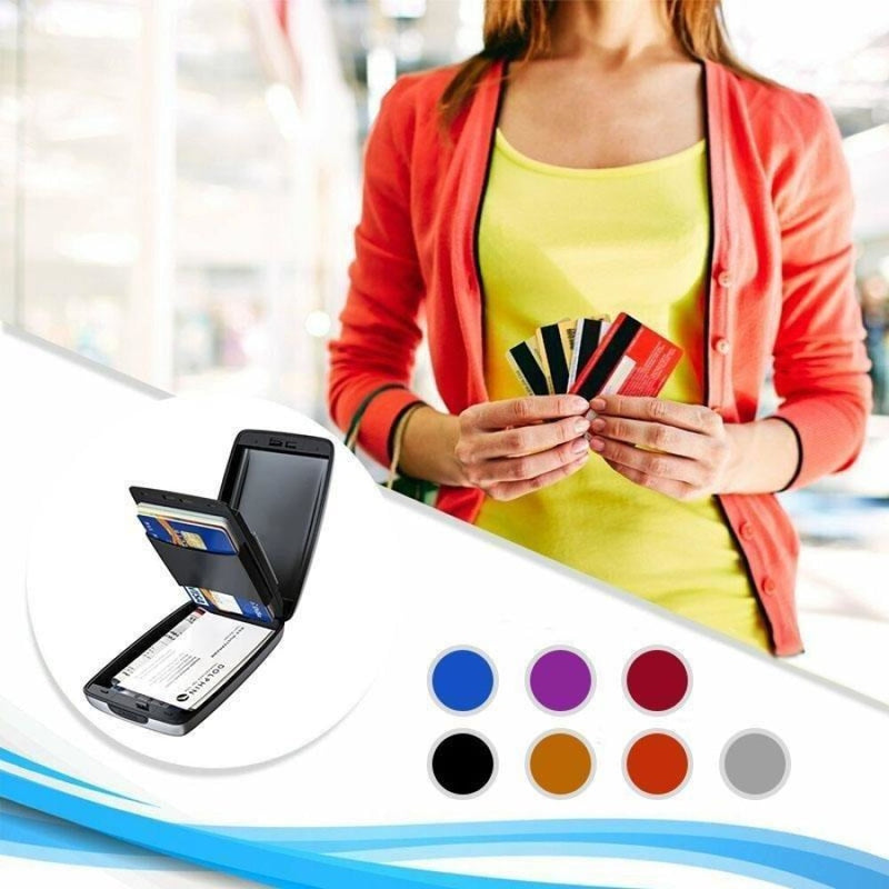 Carteira RFID Segura para Dinheiro e Cartões. - Super Mix Store preto