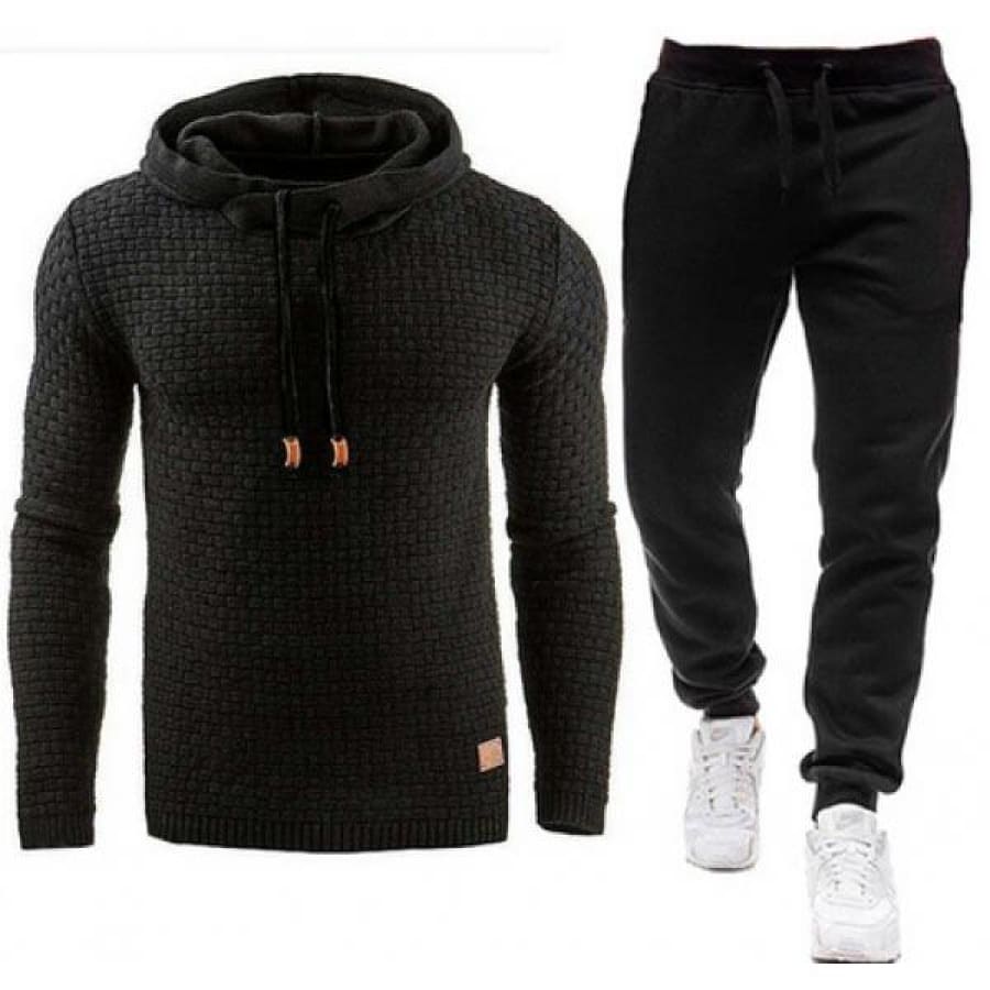 Conjunto De Moletom Casual Masculino Preto / P 689