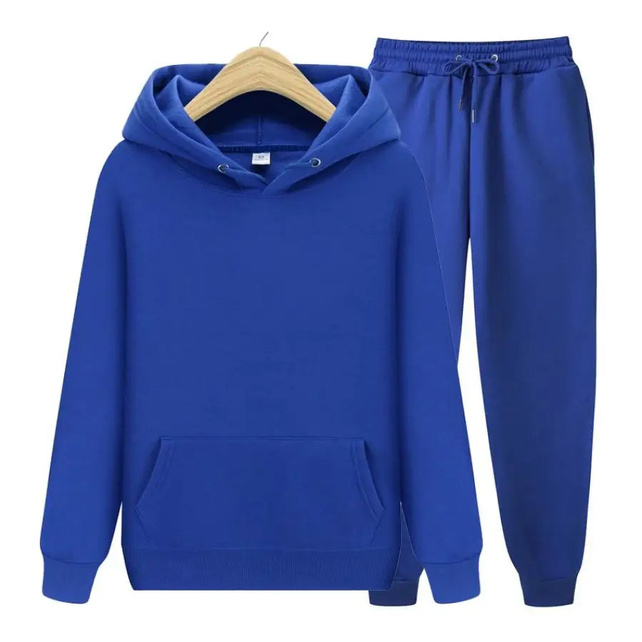 Conjunto Moletom Feminino Básico Inverno Azul / S 640