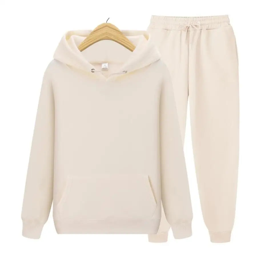 Conjunto Moletom Feminino Básico Inverno Off White / S 640