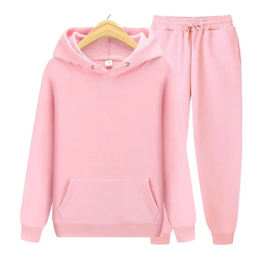 Conjunto Moletom Feminino Básico Inverno Rosa / S 640