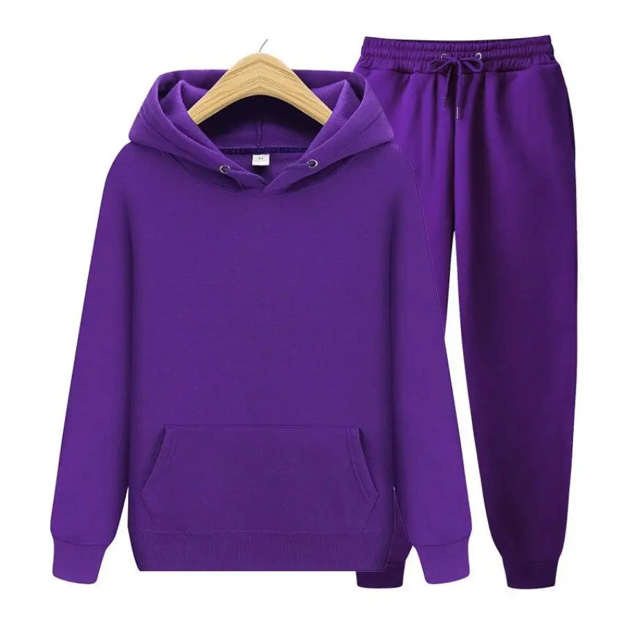 Conjunto Moletom Feminino Básico Inverno Roxo / S 640