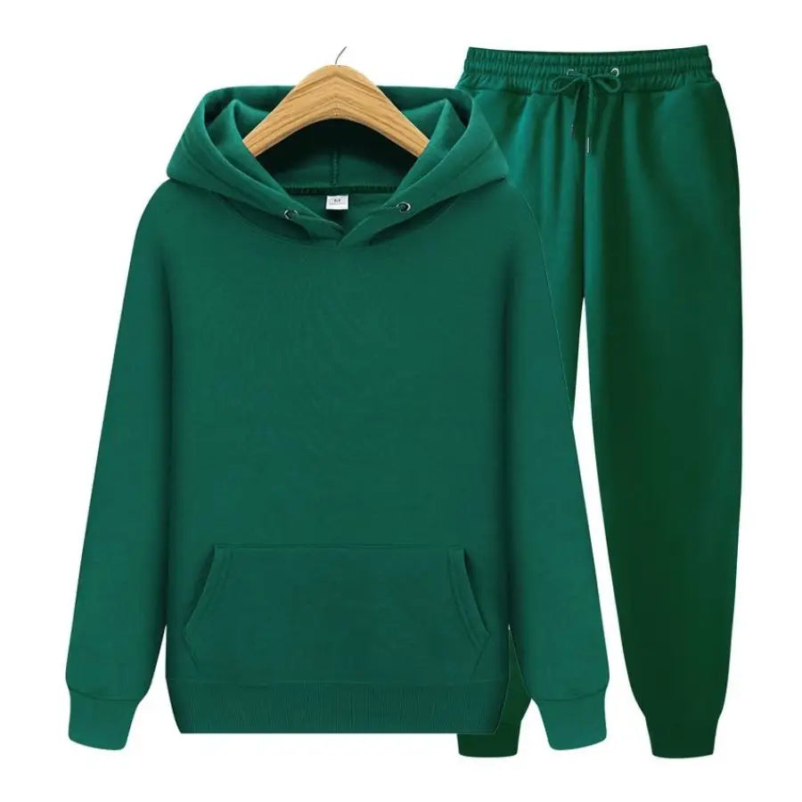 Conjunto Moletom Feminino Básico Inverno Verde / S 640