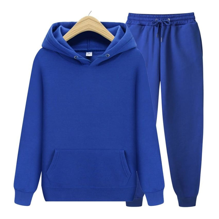 Conjunto Moletom Masculino Básico Inverno Azul / S 641