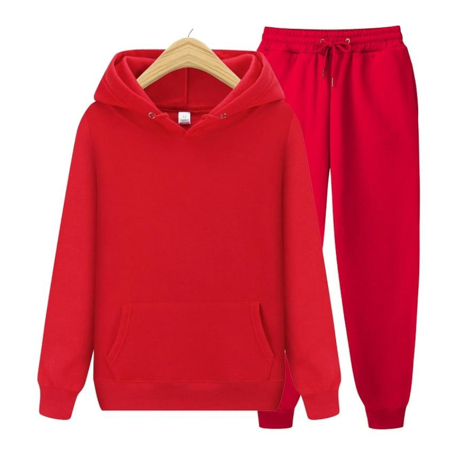 Conjunto Moletom Masculino Básico Inverno Vermelho / S 641