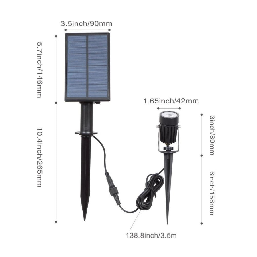 Holofote Solar à Prova d' água Led com Painel Solar - Super Mix Store Branco Frio