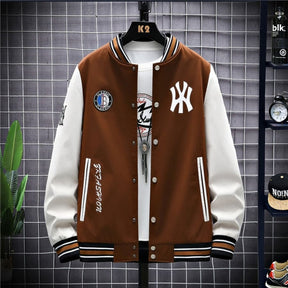 Jaqueta College Masculina Baseball Students Marrom / P 995