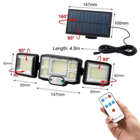 Refletor De Led Energia Solar 3 Painéis Separado-192 809