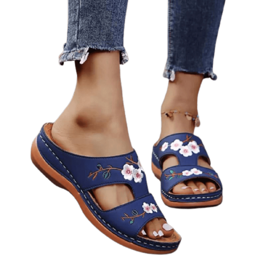 Sandália Ortopédica Feminina Vintage Azul / 39 828