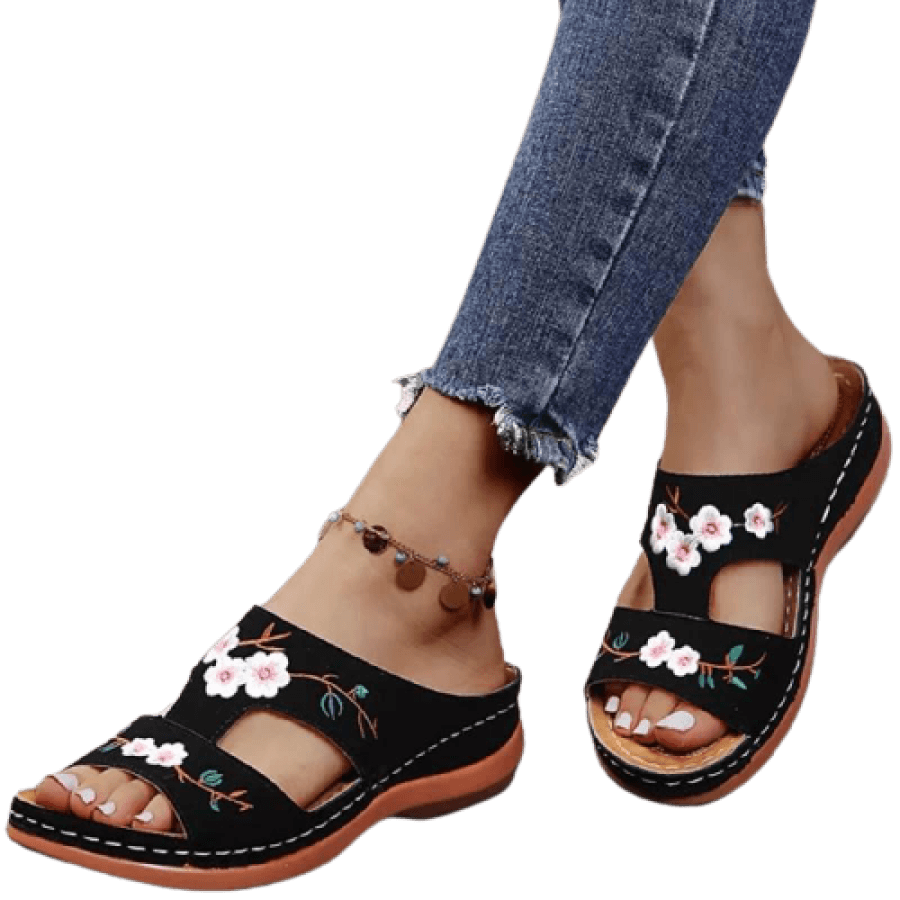 Sandália Ortopédica Feminina Vintage Preto / 39 828