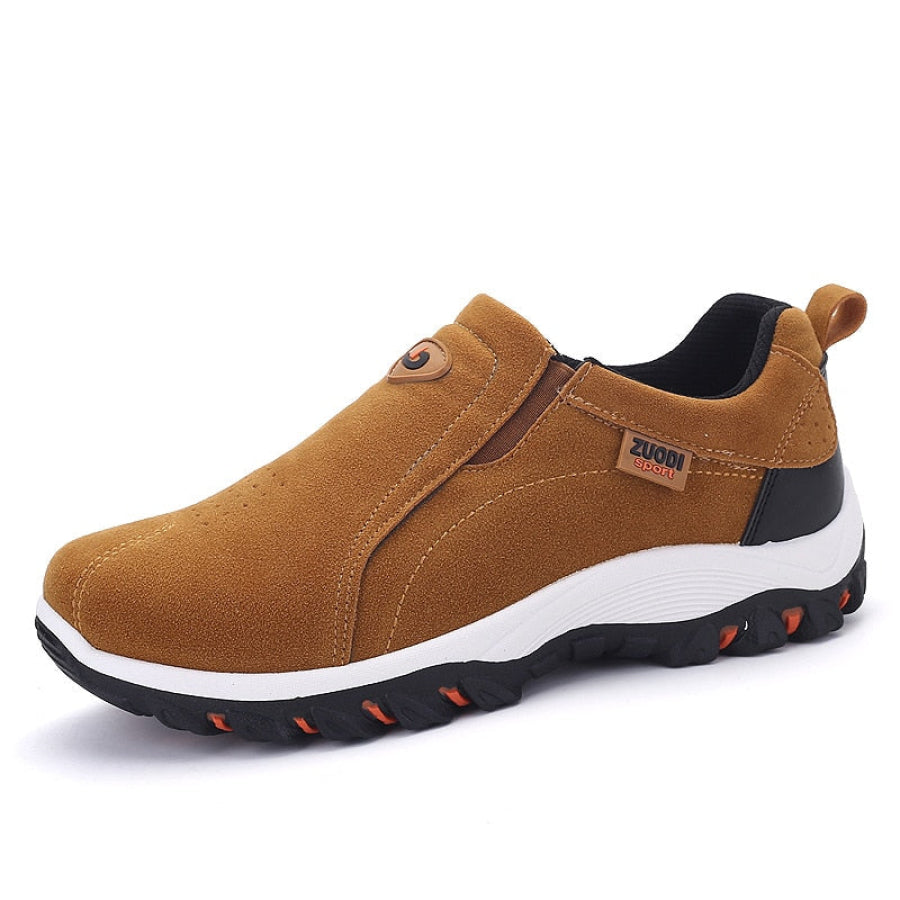 Sapato Masculino De Couro Antiderrapante Casual Caramelo / 38 896