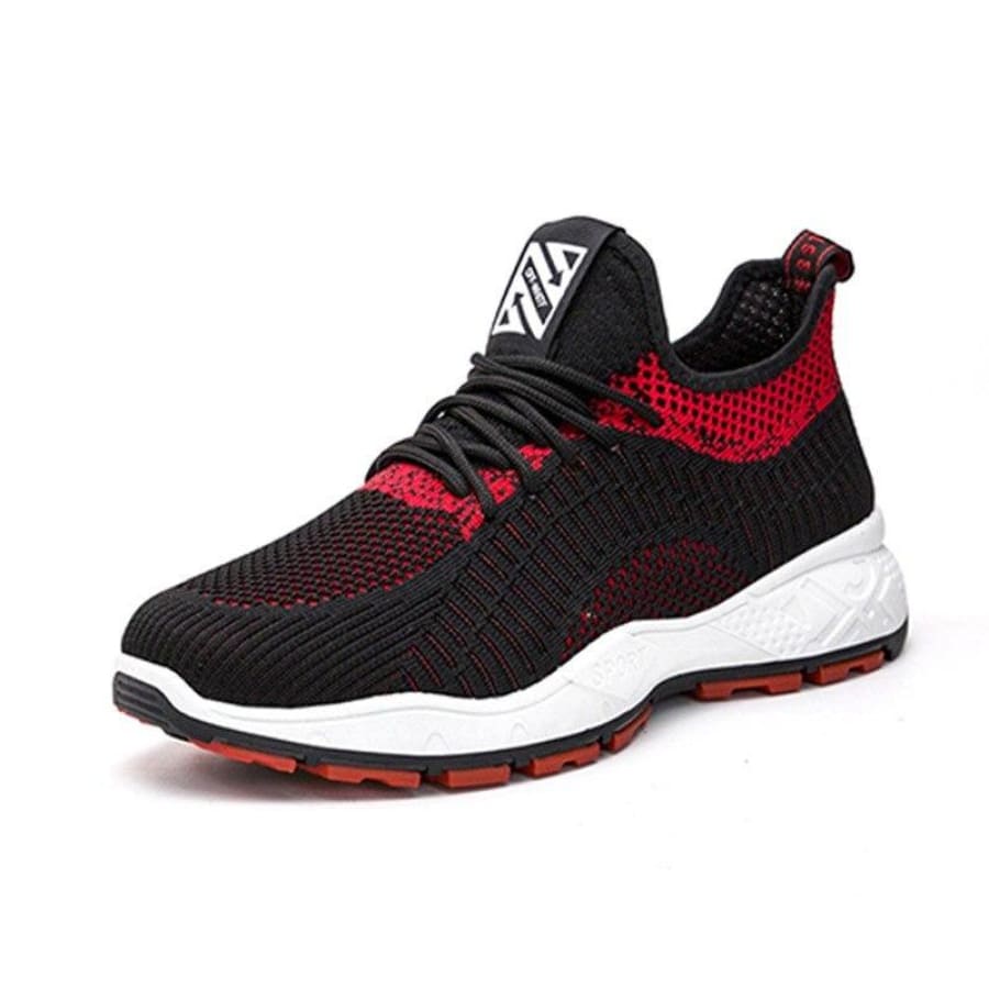 Tênis Esportivo Casual Air Mesh Preto/ Vermelho / 42 820