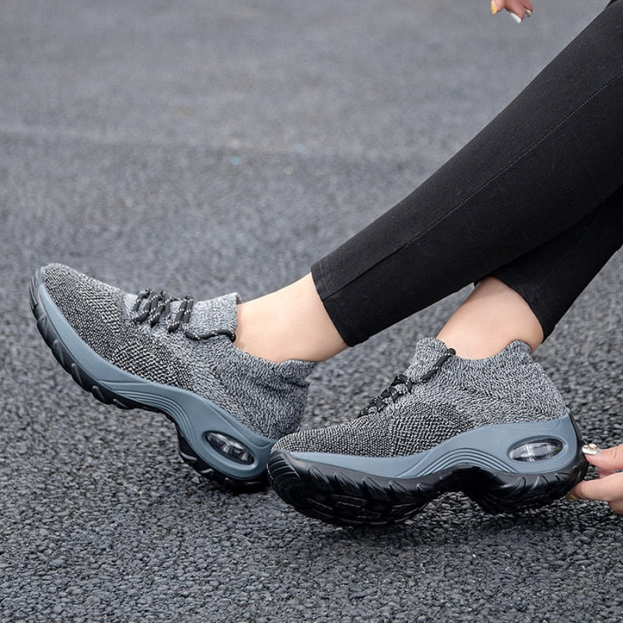 Tênis Esportivo Feminino Knit Confortável 946