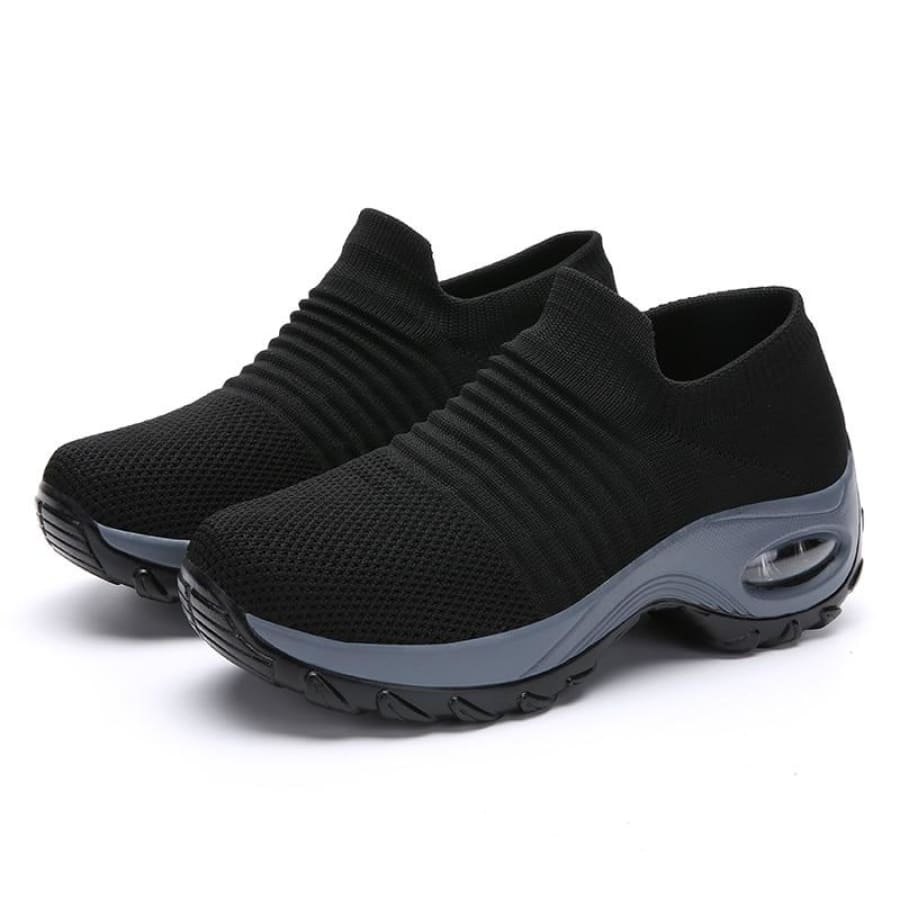 Tênis Esportivo Para Caminhada Confort Preto 2 / 35 703