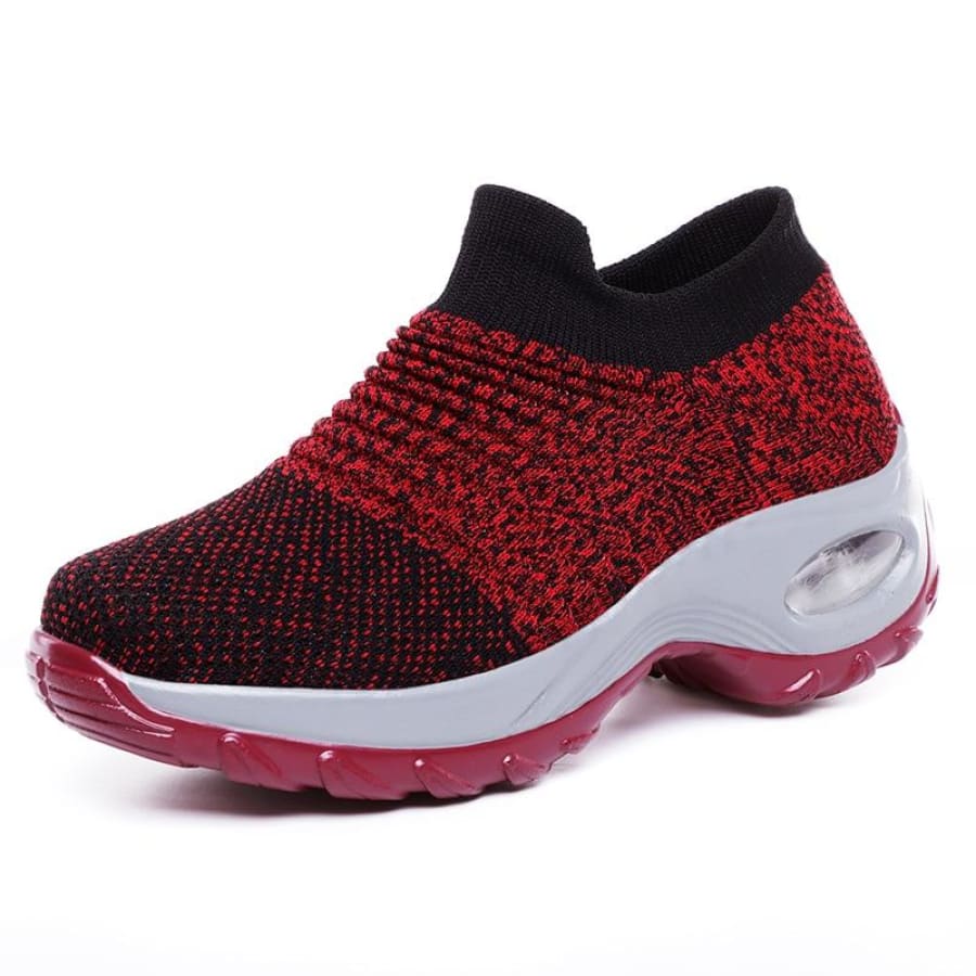 Tênis Esportivo Para Caminhada Confort Vermelho / 35 703