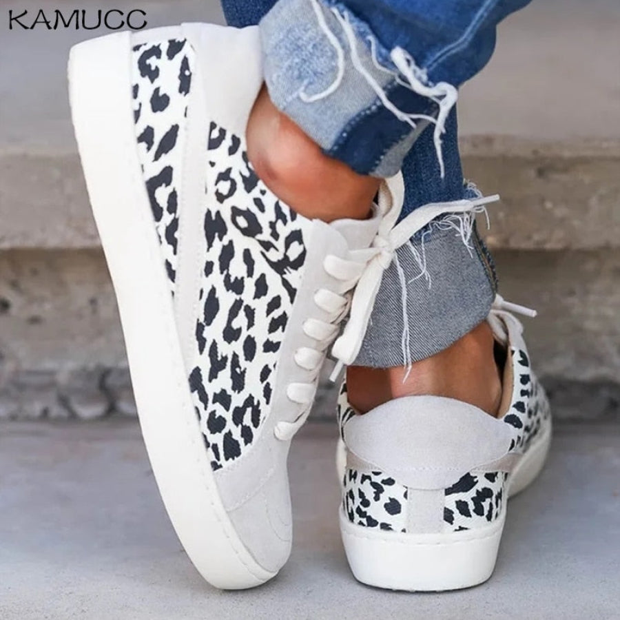 Tênis Feminino Casual Leopardo 935