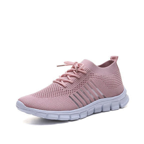 Tênis Feminino Knit Confortável Rosa / 34 940